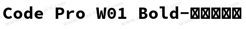 Code Pro W01 Bold字体转换